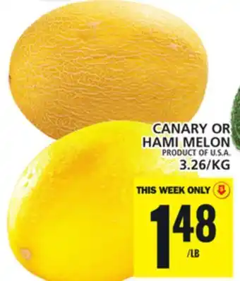 Food Basics CANARY OR HAMI MELON offer