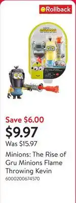 Walmart Minions: The Rise of Gru Minions Flame Throwing Kevin offer