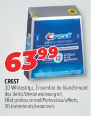 Familiprix CREST, 3D Whitestrips, Dental whitening kit, Professional effects, 20 treatments offer