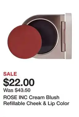 Sephora ROSE INC Cream Blush Refillable Cheek & Lip Color offer