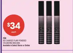 Shoppers Drug Mart PÜR BIO CHARGED PLANT-POWERED VOLUMIZING MASCARA offer