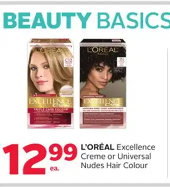 Rexall L'ORÉAL Excellence Creme or Universal Nudes Hair Colour offer