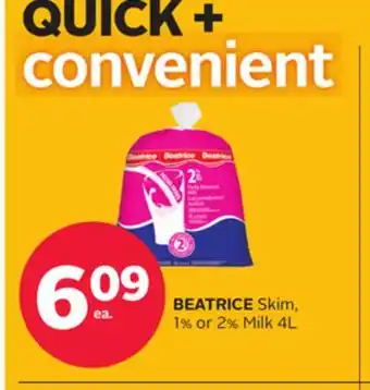 Rexall BEATRICE Skim, 1% or 2% Milk offer