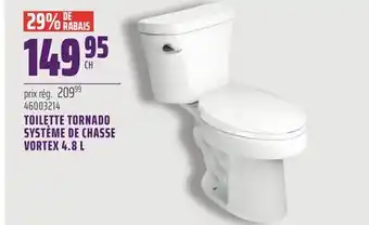 Gagnon - La Grande Quincaillerie TOILETTE TORNADO SYSTÈME DE CHASSE VORTEX 4.8 L offer