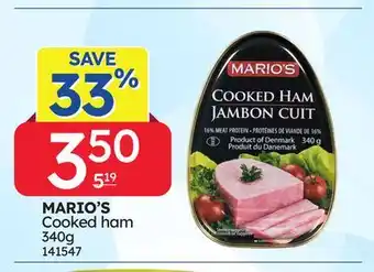 Rossy MARIO'S Cooked ham offer