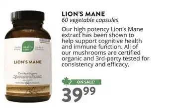 Ki Nature & Santé HEALTH FIRST LION'S MANE offer