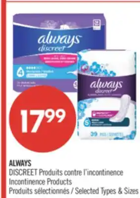 Pharmaprix ALWAYS DISCREET offer