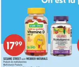 Pharmaprix SESAME STREET or WEBBER NATURALS Multivitamin Products offer