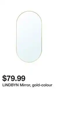 IKEA LINDBYN Mirror, gold-colour offer