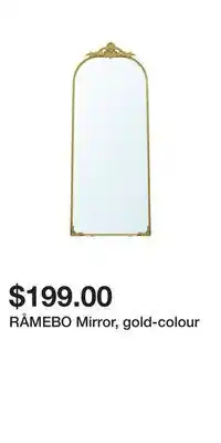 IKEA RÅMEBO Mirror, gold-colour offer