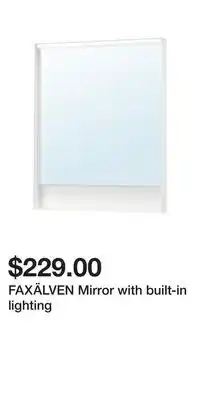 IKEA FAXÄLVEN Mirror with built-in lighting offer