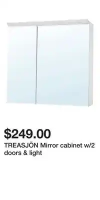 IKEA TREASJÖN Mirror cabinet w/2 doors & light offer