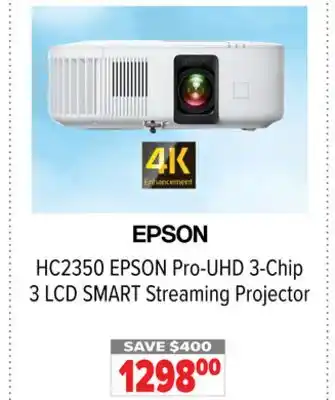 2001 Audio Video EPSON Pro-UHD 3-Chip 3 LCD SMART Streaming Projector offer