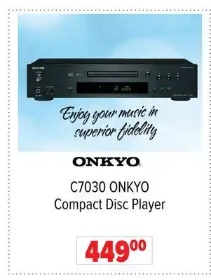 2001 Audio Video ONKYO Compact Disc Player offer
