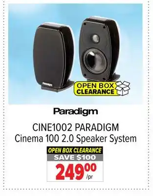 2001 Audio Video PARADIGM Cinema 100 2.0 Speaker System offer