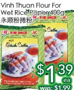 Ample Food Market Vinh Thuan Flour For Wet Rice Paper offer