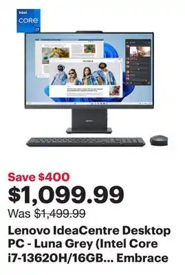 Best Buy Lenovo IdeaCentre Desktop PC - Luna Grey (Intel Core i7-13620H/16GB RAM/1TB SSD/Windows 11) offer