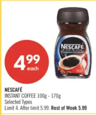 Shoppers Drug Mart NESCAFÉ INSTANT COFFEE offer