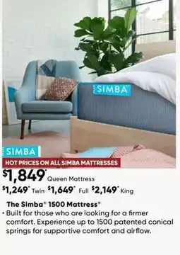 Dormez Vous The Simba 1500 Mattress offer