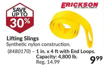 Princess Auto Lifting Slings offer