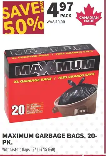 Co-op Maximum garbage bags offer