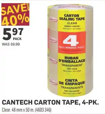 Co-op Cantech carton tape offer