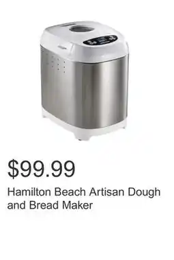 Costco Hamilton Beach Artisan Dough and Bread Maker offer
