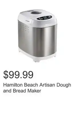 Costco Hamilton Beach Artisan Dough and Bread Maker offer