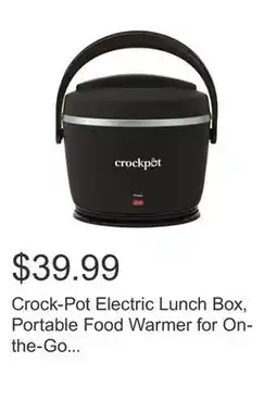 Costco Crock-Pot Electric Lunch Box, Portable Food Warmer for On-the-Go Meals, 591.5 ml (20 oz) offer