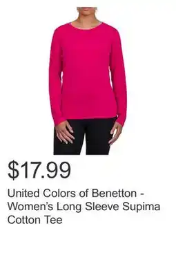 Costco United Colors of Benetton - Women's Long Sleeve Supima Cotton Tee offer