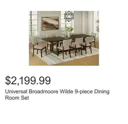 Costco Universal Broadmoore Wilde 9-piece Dining Room Set offer