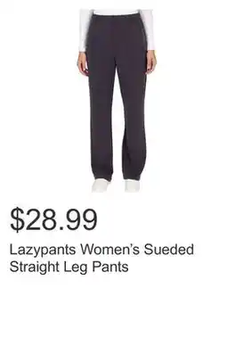 Costco Lazypants Women's Sueded Straight Leg Pants offer