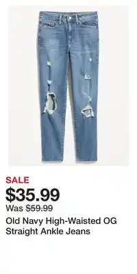 Old Navy Old Navy High-Waisted OG Straight Ankle Jeans offer