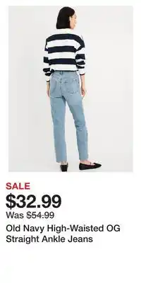Old Navy Old Navy High-Waisted OG Straight Ankle Jeans offer