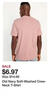Old Navy Old Navy Soft-Washed Crew-Neck T-Shirt offer
