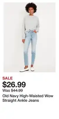 Old Navy Old Navy High-Waisted Wow Straight Ankle Jeans offer