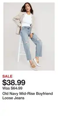 Old Navy Old Navy Mid-Rise Boyfriend Loose Jeans offer