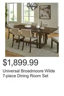 Costco Universal Broadmoore Wilde 7-piece Dining Room Set offer
