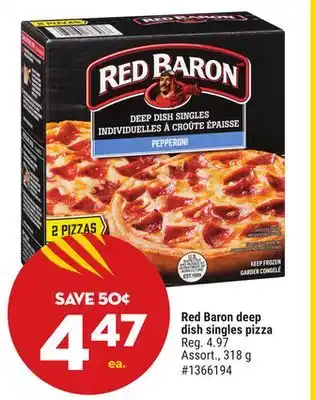 Giant Tiger Red Baron Deep Dish Singles Pizza offer