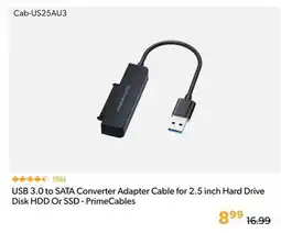 Shopper+ USB 3.0 to SATA Converter Adapter Cable for 2.5 inch Hard Drive Disk HDD Or SSD - PrimeCables offer