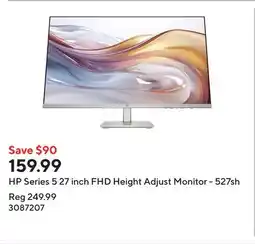 Staples HP Series 5 27 inch FHD Height Adjust Monitor - 527sh offer