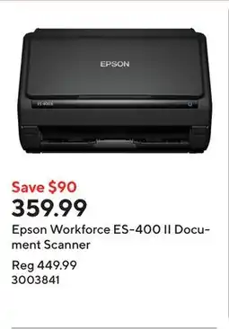 Staples Epson Workforce ES-400 II Document Scanner offer