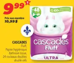 Familiprix CASCADES Fluff, Bathroom tissue, 24 double rolls offer