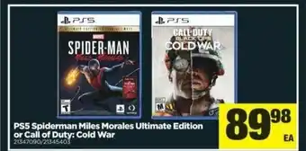 Real Canadian Superstore PS5 Spiderman miles morales ultimate edition pr call of duty cold war offer