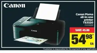 Real Canadian Superstore Canon pixma all-in-one printer TS3320 offer