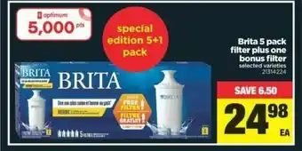 Real Canadian Superstore Brita 5 pack filter plus one bonus filter offer