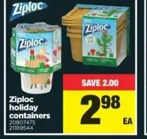 Real Canadian Superstore Ziploc holiday containers offer