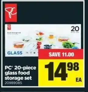 Real Canadian Superstore PC 20-piece glass food storage set offer