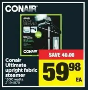 Real Canadian Superstore Conair ultimate upright fabric steamer offer