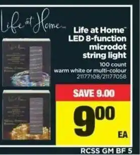 Real Canadian Superstore Life at home LED 8-function microdot string light offer